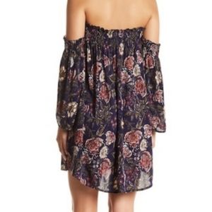 Off The Shoulders Tube Top Like Babydoll Mini Dress With Sleeves